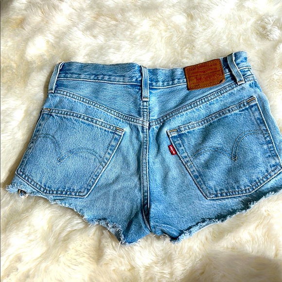 Levi's Pants - Levi's 501 Blue Jean Shorts Classic Distressed Cut-offs Size 24 Waist
